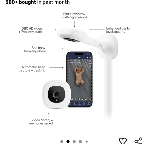 Nanit Pro Camera with Wall Mount - White - Picture 3 of 5